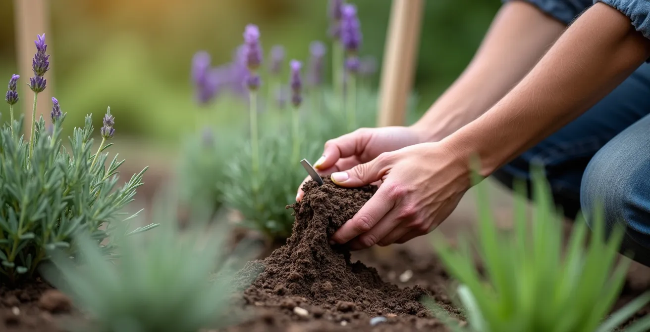 Jardín filtrante con plantas específicas para depuración natural de aguas grises